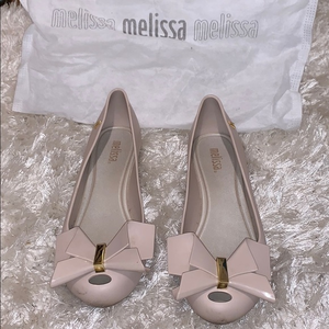 Melissa nude‎ cream flats sandals